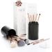 Nir Beauty Essential Glow Set Glitter Makeup Brushes with Makeup Brush Holder and Facial Cleansing Brush
