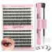 False Eyelashes Cluster with 0.8mm-14mm mix Curl Light Lashes Brand 30D-40D Shape Individual cluster eyelash 70 roots Black