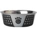 PetRageous 13097 Fiji Stainless Steel Non-Slip Dishwasher Safe Dog Bowl Grey Medium