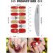 Kalolary 12 Sheet Christmas Nail Art Stickers | 3D Self-Adhesive Full Wrap Nail Ticker & Nail File for DIY Holiday Decorations | Perfect for Christmas Party Red Decor - Buy Online on GoSupps.com