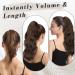 BARSDAR Long Wavy Claw Clip Ponytail Extension 20'' Golden Chestnut Brown Mix Blonde Synthetic Hairpiece for Women - Perfect for Daily Use & Parties | Pack of 1 - Buy Online on GoSupps.com