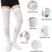 Doc Miller Thigh High Anti-Embolism Compression Socks - White 15-20mmHg Support Hose for Women & Men - Large - Buy Online on GoSupps.com