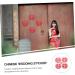Angoily 50 sheets Decors Wedding Chinese Decals Door Delicate Decorative Traditional Stickers Red 5.5X5.5CM - Buy Online on GoSupps.com