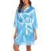BESDEL Satin Silk V-Neck Kimono Robe XL - Sky Blue - Buy Online on GoSupps.com