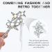 inSowni 8 Pieces Decorative Retro Crystal Pearl Silver Hair Sticks Pins with Pendants Asian Chinese Hanfu Cloud Star Lotus Flower Hair Forks Chopsticks Bun Updo Holders Long Hairpins for Women Girls - Buy Online on GoSupps.com