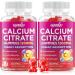 GGMMUU 2 Pack Calcium Citrate Gummies 1200mg High Absorption Calcium Supplements for Women & Men Sugar Free Calcium Gummies for B0ne Muscle & Immune Support Non-GMO Raspberry Flavor 120 Count - Buy Online on GoSupps.com