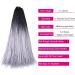 KLauer 24 Inch Hair Extensions High Temperature Silk Braids Hair Three-strand Braid Big Braid Chemical Fiber Dirty Braid Wig crochet hair (Color : Black dark blue light blue Size : 24 inch) 24 inch Black dark blue light blue - Buy Online on GoSupps.com