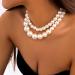 Oralgos Pearl Chain Set - Elegant Party Jewelry | 2 Stunning Necklaces | Fashionable ABS Pearls - Buy Online on GoSupps.com