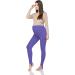 FUTURO FASHION Maternity Fleece-Lined Leggings | Comfortable Pregnancy Winter Cotton Pants | High Waisted Belly Support | Violet - UK 10 - Buy Online on GoSupps.com