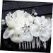 Didiseaon Wedding Headpiece for Bride Comb for Bridal Flower Hair Comb Wedding Hair Comb Decor Combs Hair Comb for Women Hair Comb for Bride Rhinestone The Flowers White Women's - Buy Online on GoSupps.com