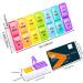 7-Day Pill Box with Multi-Language Labels | Portable AM PM Pill Organizer | Transparent Rainbow Lids - Perfect for Travel | 8 cm | International Shipping Available - Buy Online on GoSupps.com