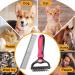 Dematting Comb Pet Grooming Tool Set Dedicated Pet Grooming Rake and Brushes Double Sided Deshedding Supplies Gently Safe Removes Knots Tangled Hair Undercoat Mats for Small Medium Large Long and Thick Haired Dog Cat Rabbit Horse with Steel Comb(Red) - Buy Online on GoSupps.com