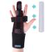 Finger Splint Brace Supports Index finger middle finger ring finger pinky splint Adjustable Right or Left Hand Brace Straightening for trigger finger splints(black)