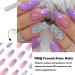 24Pcs Purple Glitter Gradient Coffin Press-on Nails | False Nails Set for Women & Girls with Nail Glue - Acrylic Stick-on Nails for Stunning Nail Decor - Buy Online on GoSupps.com
