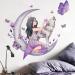 OOTSR Butterfly Girl Wall Stickers Moon Wolf Flower Fairy - Removable Vinyl Wall Art for Girls Nursery & Bedroom Decor - Buy Online on GoSupps.com