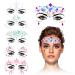 6PCS Face Gems for Festivals Gemstone Face Jewels Glitter Face Stickers Not Easy to Fall Off Face Temporary Tattoos for Music Festival Holiday Party
