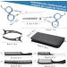 Professional 9-Part Hairdresser Scissors Set - 6.7in Effilator Scissors with Hair Clip Comb & Storage Bag for Beginners - Silver - Buy Online on GoSupps.com