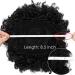 X-Large Afro Puff Kinky Curly Drawstring Ponytail Bun Synthetic Hair - African American Updo Extension | 2 Clips, 1B# Color (120g) - Buy Online on GoSupps.com