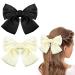 Hair loop 2 pieces of silk loops for women and girls cute grinding hair bands white hair loop black hair loop hair clips with band hair accessories (style 2)