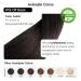 SUYAA 14 Inch Real Human Hair Clip in Extensions 7pcs 110g - Natural Black Double Weft Straight Clip in Hair Extensions - 1B Off Black - Buy Online on GoSupps.com