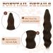 Feshfen 50cm Medium Brown Ponytail Extensions - Wavy Clip-in Braid for Women - Buy Online on GoSupps.com