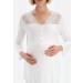 Dagi Women's Viscose Maternity Pyjama Set Ecru 2XL - Comfortable and Stylish Maternity Sleepwear - Buy Online on GoSupps.com
