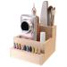CGBE Nail Drill Bits Holder Wooden Organizer Drill Bit Holder Nails Manicure Tools Box for Home Use or Nail Salon (10 Holes  Rectangle  Not Include Drill Bits) Small