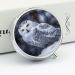 Shop Round Pill Box - Arctic Owl Print | 3 Compartment Decorative Metal Organizer | Portable Pocket Pill Box - Buy Online on GoSupps.com