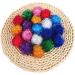 Cat Toy Flash Ball 1.8 Inch Assorted Color Tinsel Pom Poms Pack of 100 - Buy Online on GoSupps.com