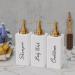 Akalin Refillable Shampoo and Conditioner Bottles 16oz White and Gold Soap Dispenser Bathroom Shampoo and Conditioner Dispenser for Bathroom Lotion Body Wash Massage Oils (White) 3pcs 500ml Gold Pump Bottles - White - Buy Online on GoSupps.com