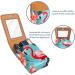 Travel Lipstick Organizer Case | Portable Makeup Bag with Mirror | Flamingo Tropical Leaves Design - Shop Now - Buy Online on GoSupps.com