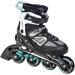 Raven Adjustable Inline Skates 2-in-1 | Advanced ABEC7 Softboot Double Shock Absorb System | Black/Mint Size 35-39 - Buy Online on GoSupps.com