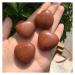 Natural Crystal Rough 4pcs Natural Crystal Gold Sand Heart EnergyDecoration Gift