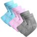 Kuou 3 Pairs Gel Heel Socks - Moisturizing Day Night Care for Dry Cracked Skin (Gray Blue Pink) - Buy Online on GoSupps.com