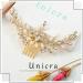 Unicra Bride Wedding Hair Comb Crystal Hair Piece Bridal Hair Accessories for Women and Girls (Gold) - Buy Online on GoSupps.com