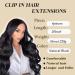 Dylanm Black Hair Extensions - 20 Inch Long Wavy Synthetic Clip-In Hairpieces for Women - Buy Online on GoSupps.com