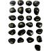 Gavya Black Tourmaline Gemstone Rune Stones Set 25 pcs Runic Symbol for Crystal Healing Chakra Balancing Elder Futhark Alphabet Engraved Symbol Pagan Stone Spiritual Gift & Home D cor - Buy Online on GoSupps.com