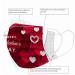 ZQP 10PCS Cute Heart Print Disposable_Face_Masks for Adults Couple with Breathable 3 Layer Face Protection with Adjustable Ear Loops & Nose Wire for Valentine's Day - Buy Online on GoSupps.com