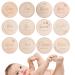 Abnaok Baby Monthly Milestone Cards 12 Pieces Wooden Baby Milestone Cards Double Sided Milestone Discs Baby Gift Sets for Newborn Infants 0-12 Months Baby Shower Growth Recording