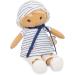 Kaloo Tendresse Eli 25cm Fabric Rag Doll with Striped Tee - Perfect Gift for Babies - Customisable Ribbon - K200012 - Buy Online on GoSupps.com
