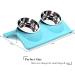 UPSKY Double Dog Cat Bowls - Premium Stainless Steel No-Spill Resin Feeder for Cats & Small Dogs (Sky Blue) - Buy Online on GoSupps.com