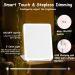 WEILY W137 Folding Travel Mirror | 72 LED Lights | Portable Vanity Mirror | 3 Light Modes | Touch Screen Dimming | USB Rechargeable | Gift for Women | Pink - Buy Online on GoSupps.com