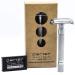 Parker Safety Razor Parker 74R satin-chrome-long handle heavy butterfly open double edge safety razor for men's chrome silk glossy