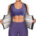 Junlan Sauna Suit for Women Waist Trainer Vest for Women Sweat Tank Top Shaper for Women with Zipper Black Large
