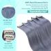 Runature 50cm Light Blue Clip-in Extensions - Real Hair 5pcs 25g Smooth & Stylish - Buy Online on GoSupps.com