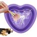 Makeup Brush Cleaner Bowl - Heart Shape Silicone Cosmetic Brushes Cleaning Tool Portable Washing Tool for Brushes Sponges Makeup Cleaning Tools for Makeup Lovers Purple - Buy Online on GoSupps.com