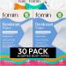 FOMIN Acidified Travel Deodorant Wipes For Women & Men - 30 Count - Variety Pack - pH Balanced Mini Deodorant Travel Size Wipes - Plastic-Free Individually Wrapped Underarm Body Wipes Variety Pack 15 Count (Pack of 2)