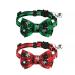 JCSHIMO 2 Pack Christmas Cat Collar Breakaway with Cute Bow Tie Bell Red Green Buffalo Plaid Xmas Kitten Collar Adjustable for Kitty Cat