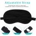 Dazhi Customized Image Cat Sleep Mask - 100% Cotton Black Blindfold for Men/Women/Kids - Adjustable Strap - 20x10 cm - Buy Online on GoSupps.com