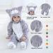 Doladola Unisex Baby Onesie | Cat Cartoon Hooded Romper 12-18 Months - Gray - Buy Online on GoSupps.com